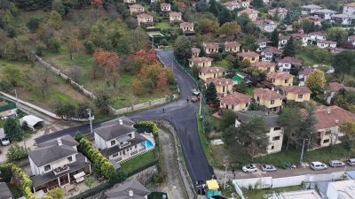Sakarya Büyükşehir Belediyesi, Sapanca’da ulaşım altyapısını güçlendirmek için sürdürdüğü asfalt